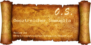 Oesztreicher Samuella névjegykártya